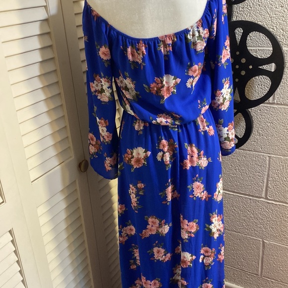 ALTR’D STATE off shoulder boho maxi dress with high slits w mini slip size M EUC - Picture 6 of 10